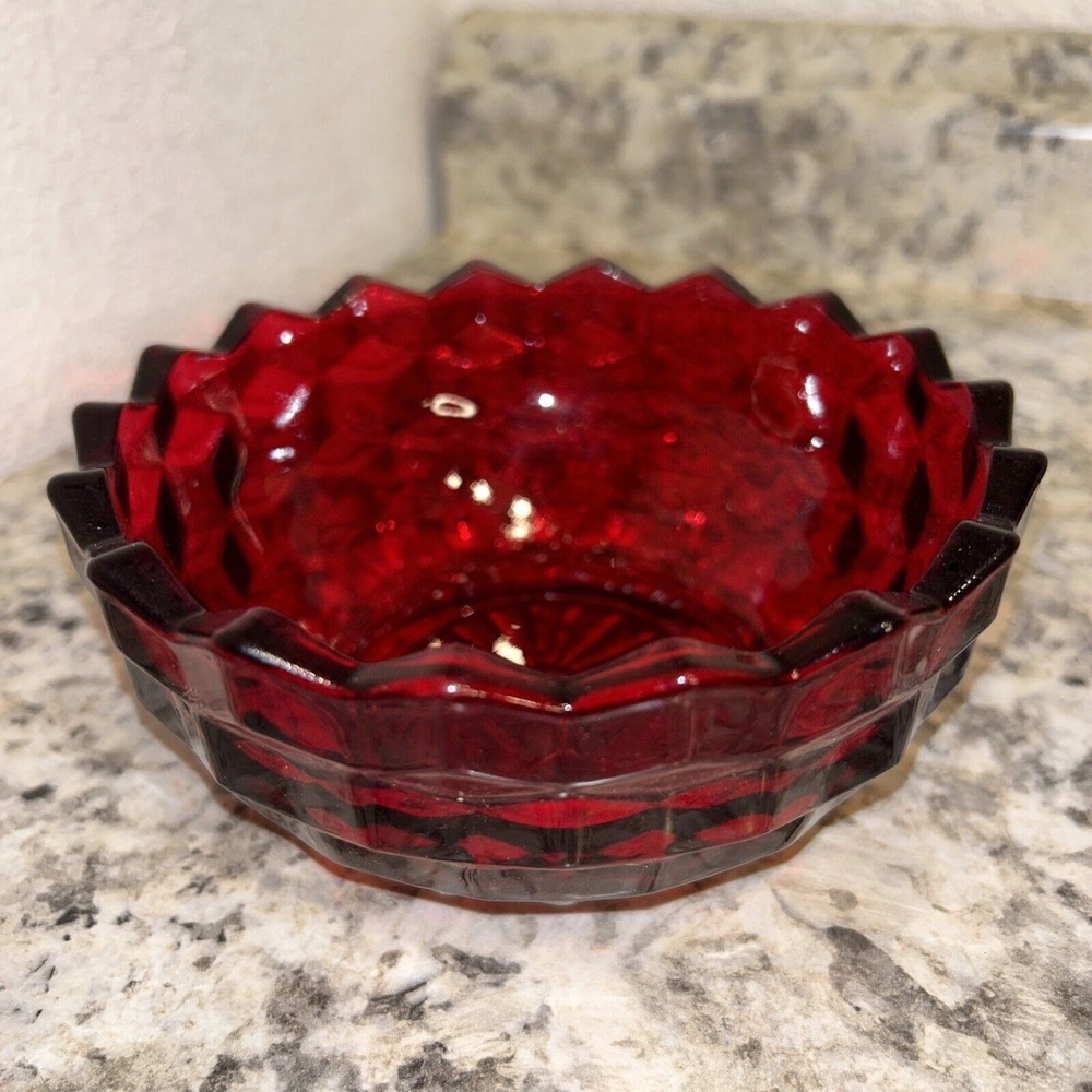 Fostoria Ruby American 5 1/4" Round Dessert Bowl Red